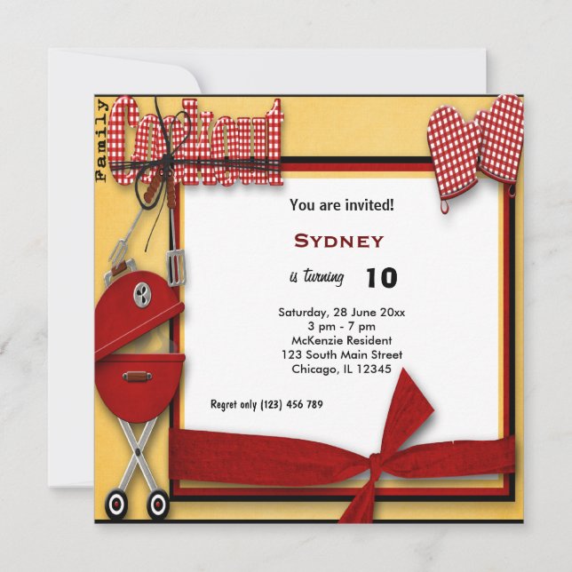 Birthday Picnic Invitation (Front)