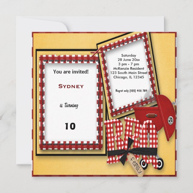 Birthday Picnic Invitation (Front)