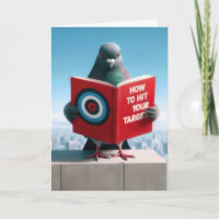 Birthday Pigeon Reading a Book