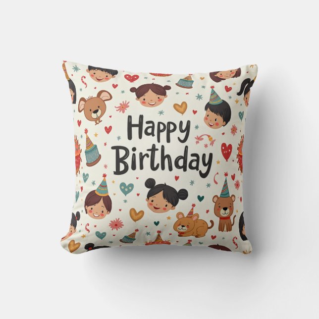 birthday pillow cushion (Front)