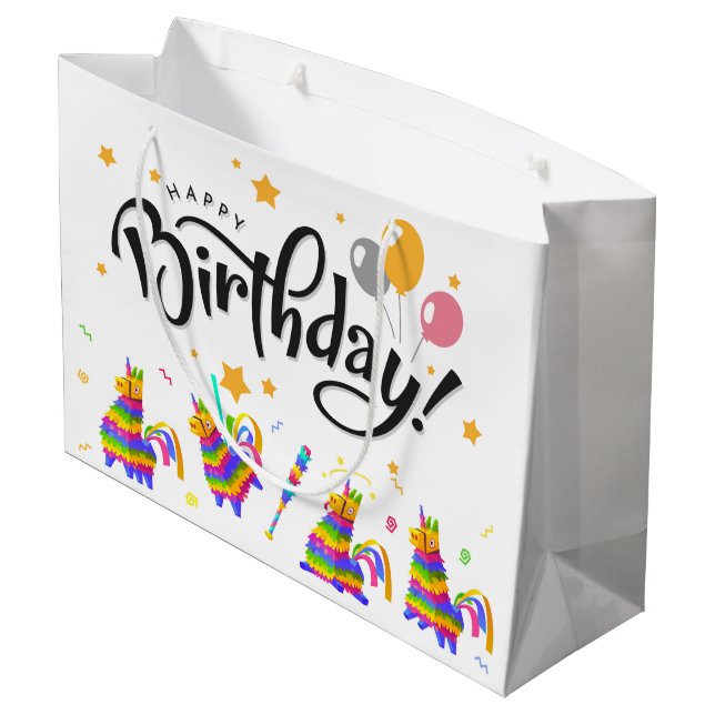 Birthday Pinatas Gift Bag (Back Angled)
