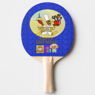 Birthday ping pong paddle
