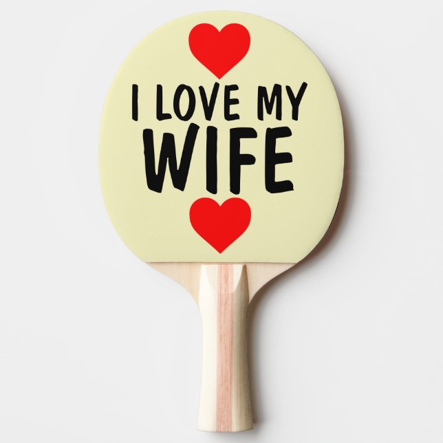 BIRTHDAY PING PONG PADDLE FOR WIFE (Front)