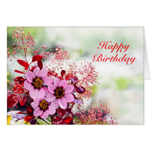 Birthday Pink Flowers