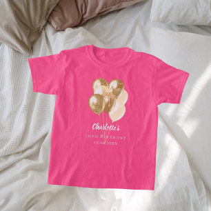 Birthday pink gold balloons T-Shirt