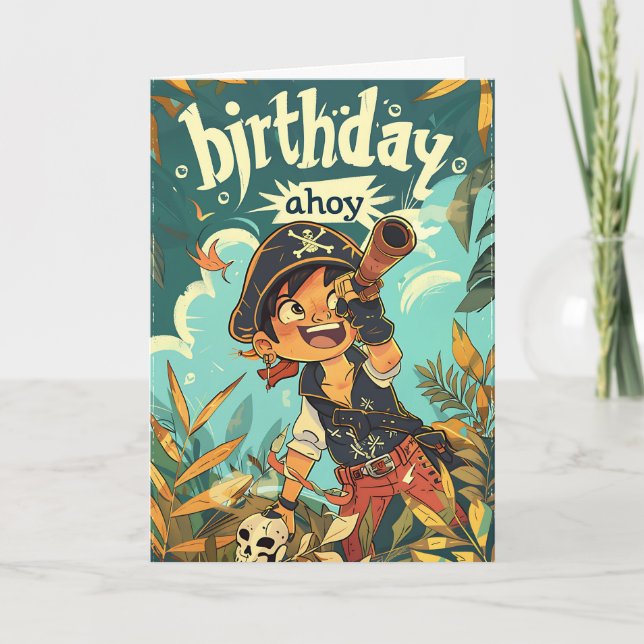 Birthday Pirate! Card (Front)