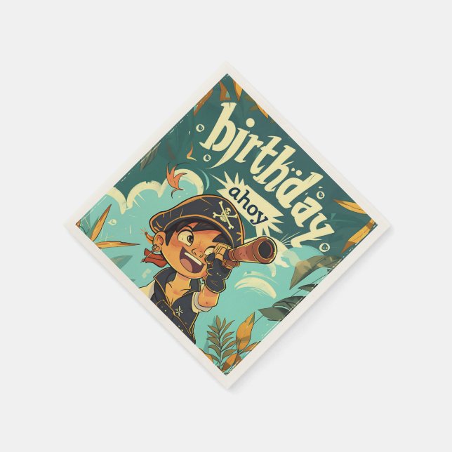 Birthday Pirate! Napkin (Corner)