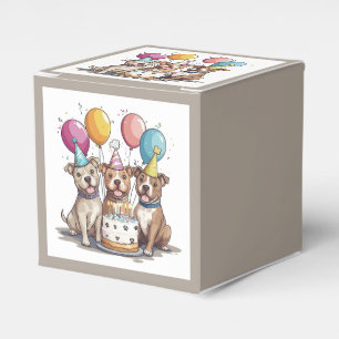 Birthday Pit Bull Dogs Favour Box