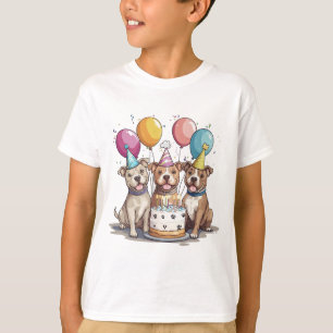 Birthday Pit Bull Dogs T-Shirt