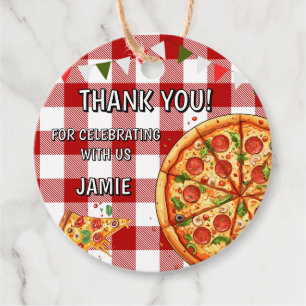 Birthday Pizza First Birthday Favour Tags