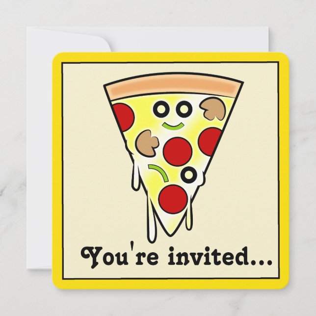 Birthday Pizza Party Invitation (Front)
