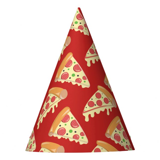Birthday Pizza Party Party Hat (Front)