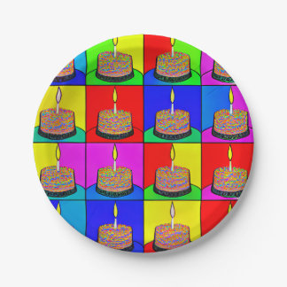 Birthday Plates with Cake Design