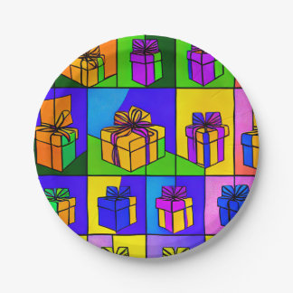 Birthday plates with Gift Design