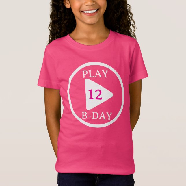 Birthday play button T-Shirt (Front)