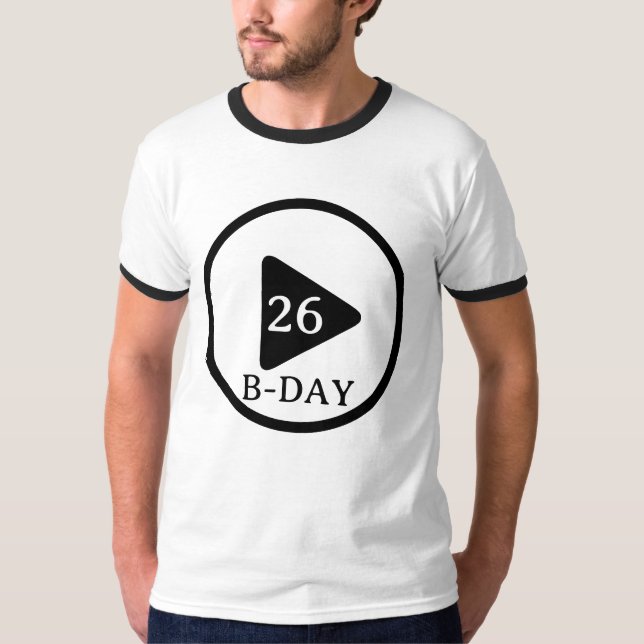 Birthday play button T-Shirt (Front)