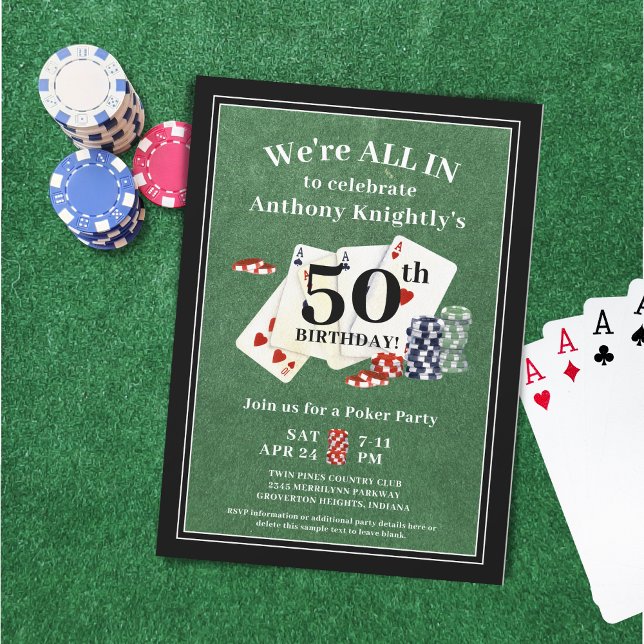 Birthday Poker Card Party Any Age (Creator Uploaded)