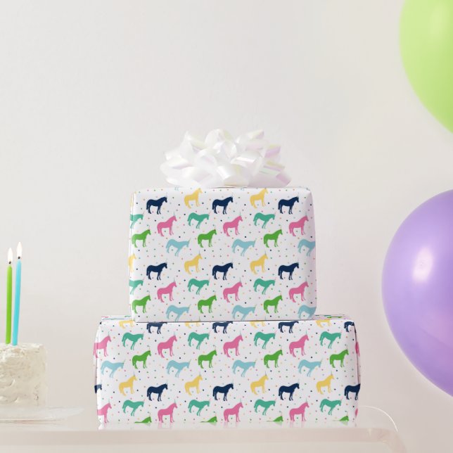 Birthday Ponies Gift Wrap (Party Gifts)