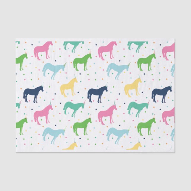 Birthday Ponies Tissue Paper (Front)