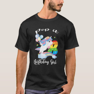 Birthday Pop It 8 Years Old 8th Fidget Toy Cute Un T-Shirt