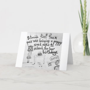 Birthday Poppy Seed Cake Faux Pas Card