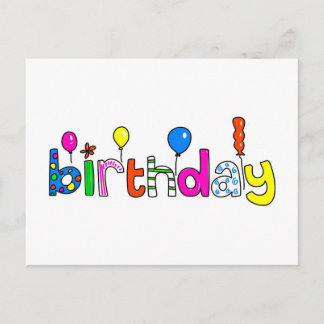 birthday postcard