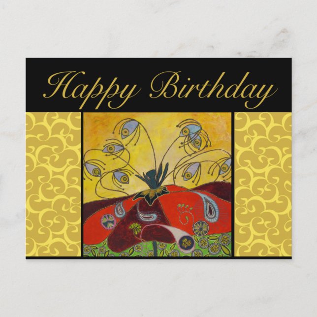 birthday postcard - awake at dawn painting (Front)