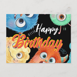 birthday postcard monsters inc