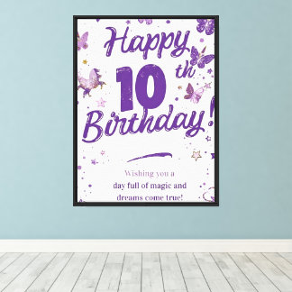 BIRTHDAY POSTER CANVAS PRINT