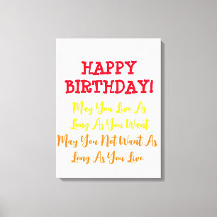 Birthday Prayer Canvas Print