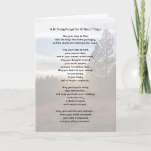 Birthday Prayer for All Good Things... Card