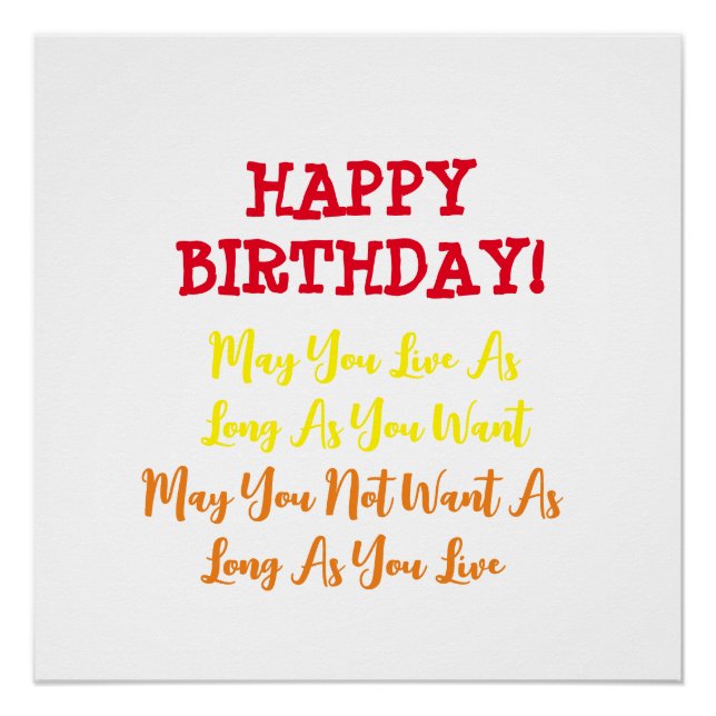 Birthday Prayer Poster (Front)