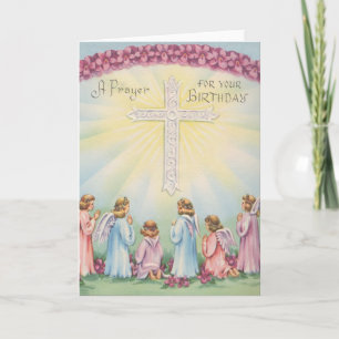 Birthday Prayers From Angels Card