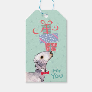 Birthday Presents Bedlington Terrier Gift Tags
