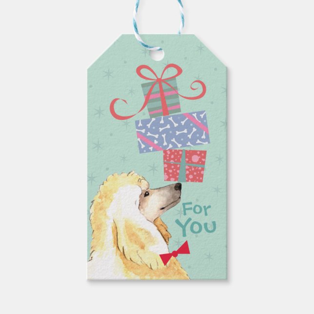 Birthday Presents Poodle Gift Tags (Front)