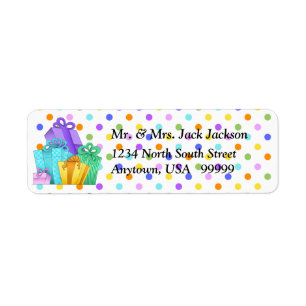 Birthday Presents Return Address Labels