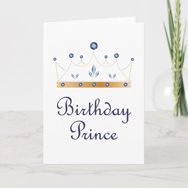 Birthday Prince Card (Front)