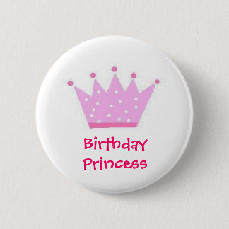 Birthday princee (Polka Dot) 6 Cm Round Badge