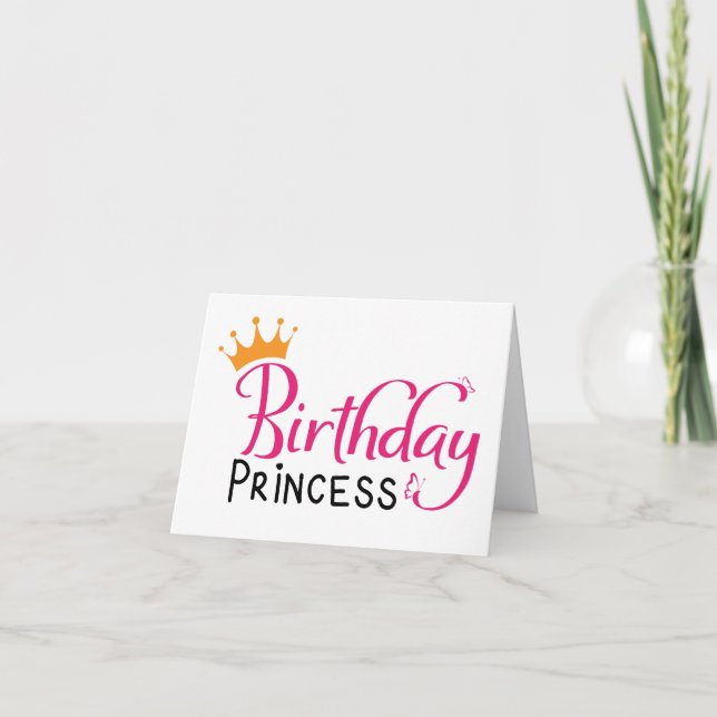 Birthday Princess Gift, Birthday gift for girls Card (Front)