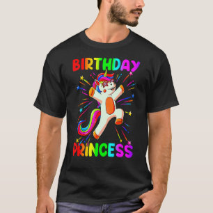 Birthday Princess Girl cute Rainbow Unicorn for Gi T-Shirt
