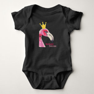 Birthday Princess Girl Flamingo Cute Flamingo Baby Bodysuit