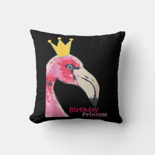 Birthday Princess Girl Flamingo Cute Flamingo Cushion