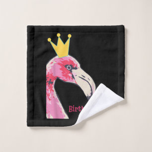 Birthday Princess Girl Flamingo Cute Flamingo Wash Cloth