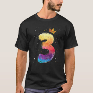 Birthday Princess Girl Tie Dye 3 Three Year Old 3r T-Shirt