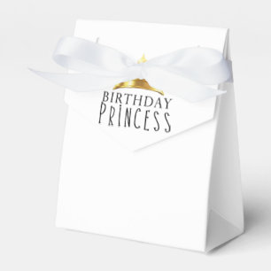 Birthday Princess Gold Crown Tiara Sweet 16 Party Favour Box