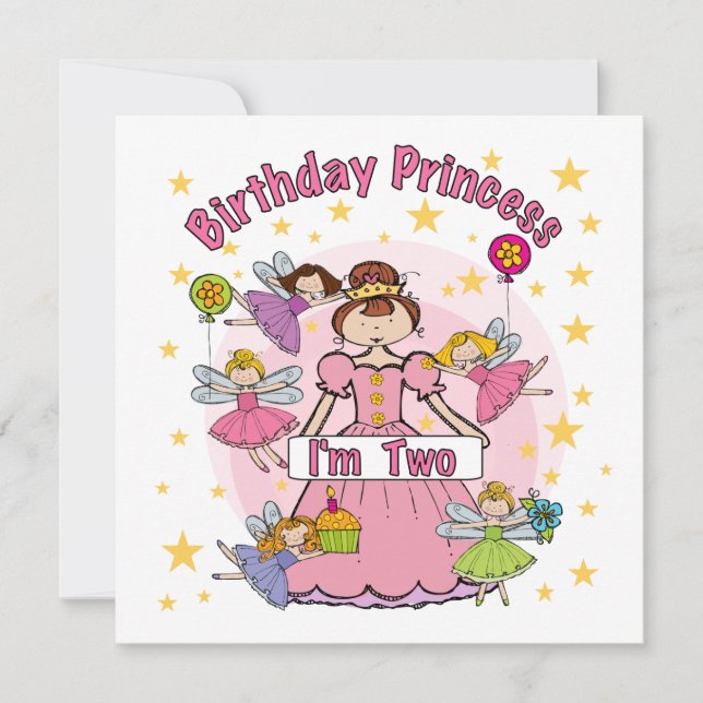 Birthday Princess I'm Two T-shirts and Gifts Card (Front)