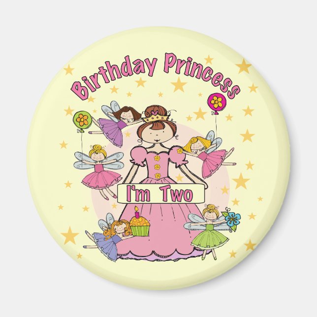 Birthday Princess I'm Two T-shirts and Gifts Magnet (Front)