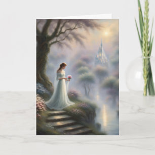 Birthday Princess In Castle Garden Card