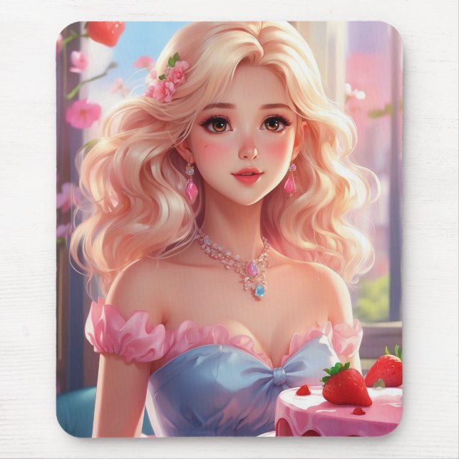 Birthday princess  mouse mat (Front)