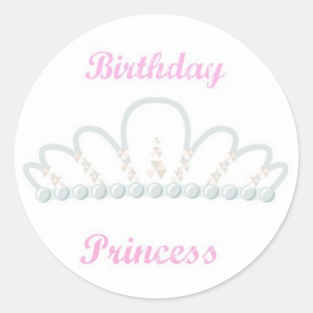 Birthday Princess Sticker (Front)